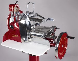 Affettatrice -Berkel-Modello-21-rosso-dettaglio